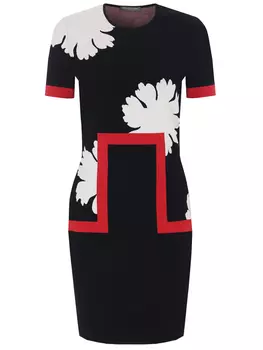 Платье из вискозы с принтом ALEXANDER MCQUEEN