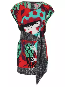 Платье из вискозы с принтом CUSTO BARCELONA