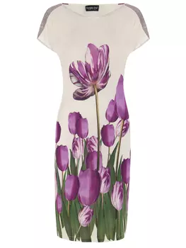 Платье из вискозы с принтом DANIELA DREI