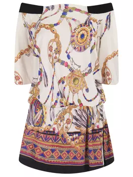 Платье из вискозы с принтом DANIELA DREI