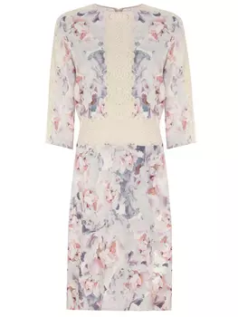 Платье из вискозы с принтом FRANCESCO SCOGNAMIGLIO