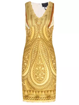 Платье из вискозы с принтом ROBERTO CAVALLI