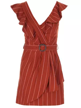 Платье из вискозы в полоску THREE FLOOR