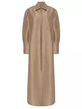 Платье изо льна и шелка BARBA