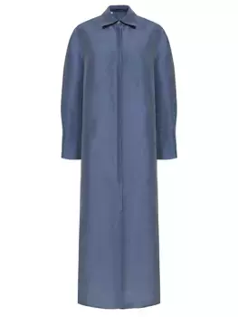 Платье изо льна и шелка