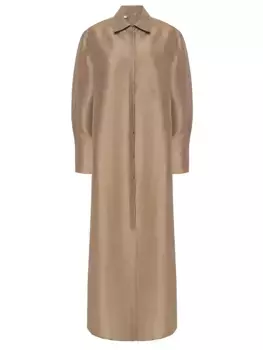 Платье изо льна и шелка