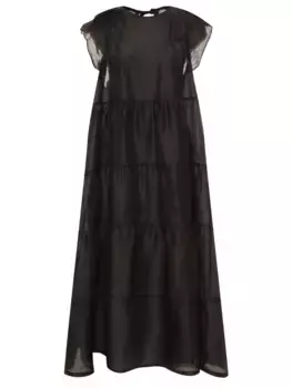 Платье изо льна и шелка