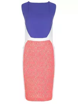 Платье комбинированное ROLAND MOURET