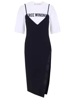 Платье комбинированное OFF-WHITE