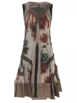 Платье комбинированное TRICOT CHIC