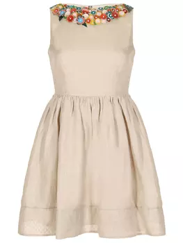 Платье льняное с декором RED VALENTINO