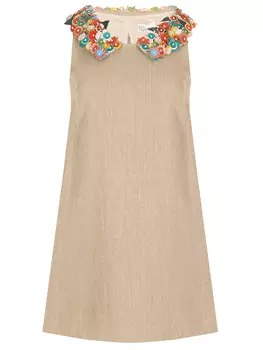 Платье льняное с декором RED VALENTINO
