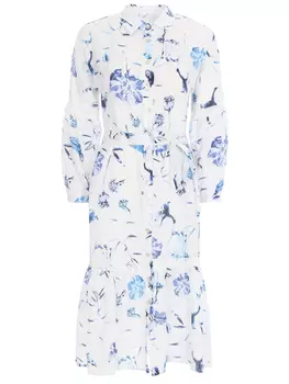 Платье льняное с принтом