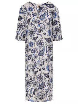 Платье льняное с принтом LINEN AND LINENS