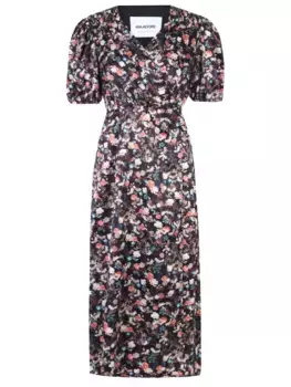 Платье на запах с принтом