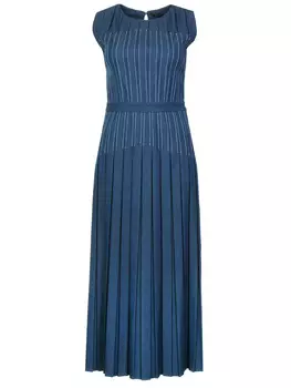 Платье плиссированное хлопковое LORO PIANA