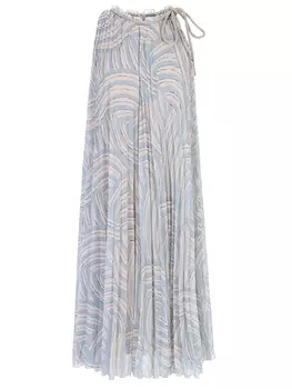 Платье плиссированное с принтом