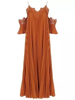 Платье плиссированное SELF-PORTRAIT