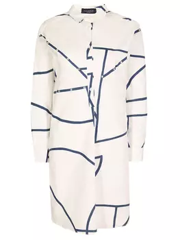 Платье-рубашка хлопковое с принтом PIAZZA SEMPIONE