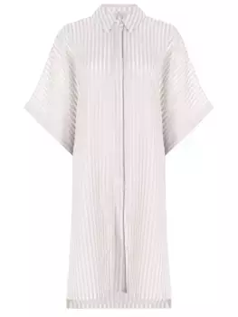 Платье-рубашка хлопковое в полоску