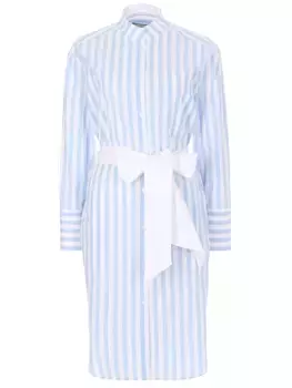 Платье-рубашка хлопковое в полоску