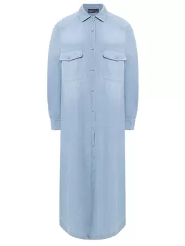 Платье-рубашка из хлопка и льна LORENA ANTONIAZZI