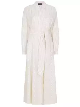 Платье-рубашка из хлопка и льна