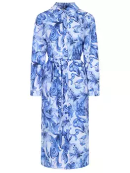 Платье-рубашка из вискозы