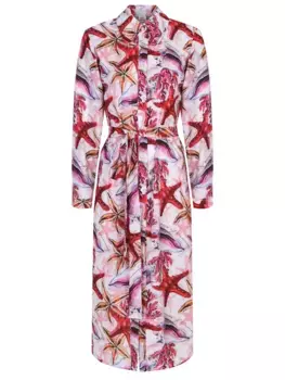 Платье-рубашка из вискозы