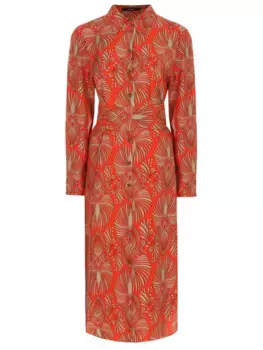 Платье-рубашка из вискозы с принтом