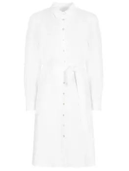 Платье-рубашка льняное