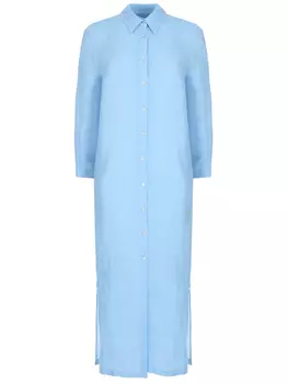 Платье-рубашка льняное