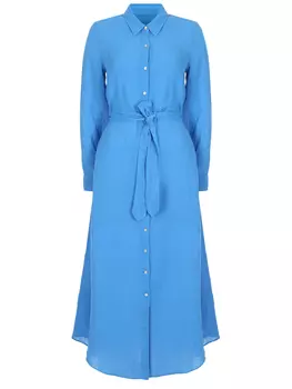 Платье-рубашка льняное