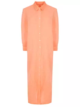 Платье-рубашка льняное