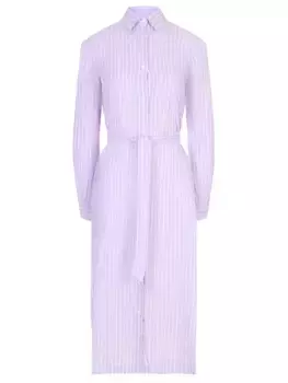 Платье-рубашка льняное