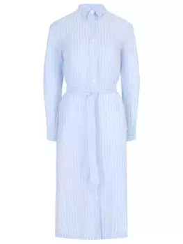 Платье-рубашка льняное