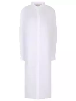 Платье-рубашка льняное