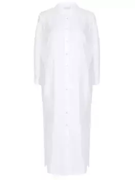 Платье-рубашка льняное