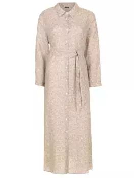 Платье-рубашка льняное