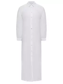 Платье-рубашка льняное