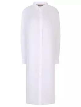 Платье-рубашка льняное