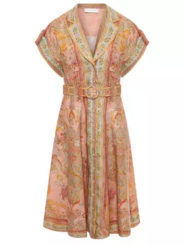 Платье-рубашка льняное ZIMMERMANN