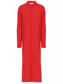 Платье-рубашка однотонное