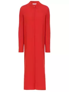 Платье-рубашка однотонное