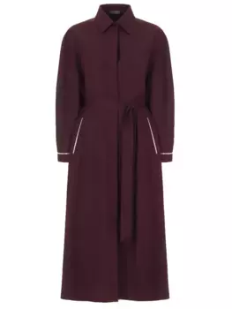 Платье-рубашка однотонное