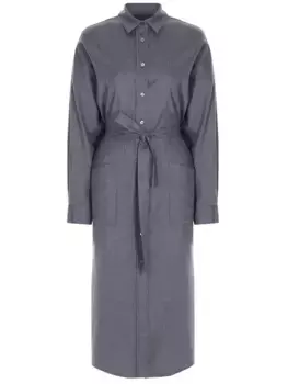 Платье-рубашка однотонное