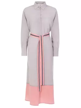 Платье-рубашка шелковое