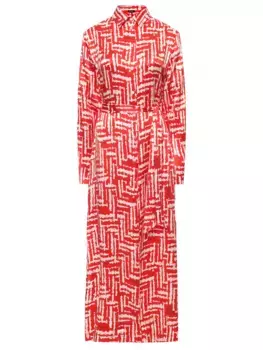 Платье-рубашка шелковое