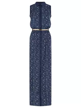 Платье-рубашка шелковое с принтом WHO*S WHO