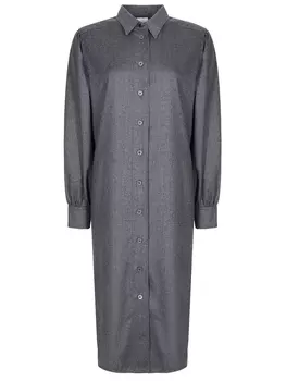 Платье-рубашка шерстяное